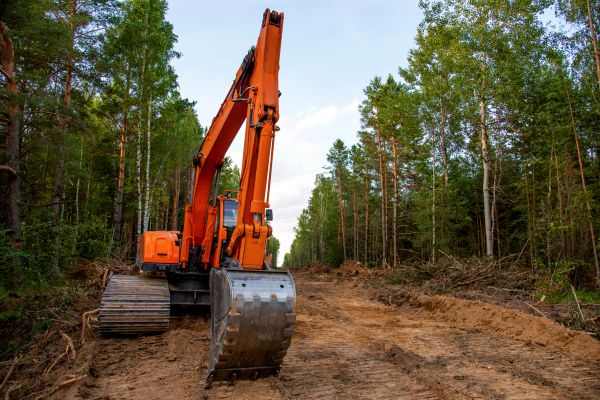 Backhoe Land Clearing in Cumming